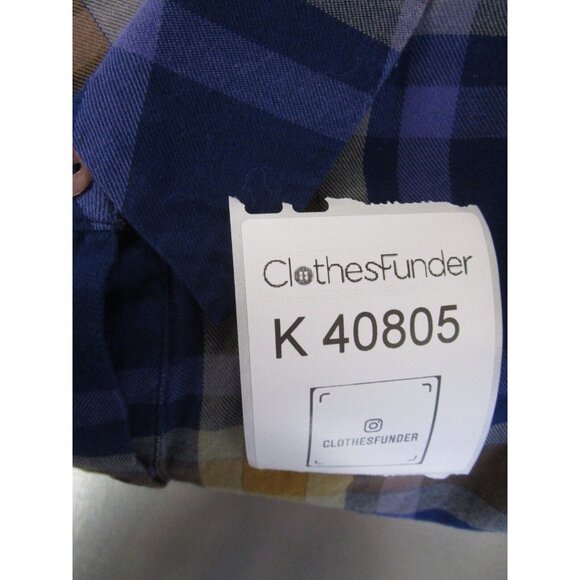 LOGO Lori Goldstein Top Small Button Down Shirt Plaid Pockets Lace - Picture 12 of 12